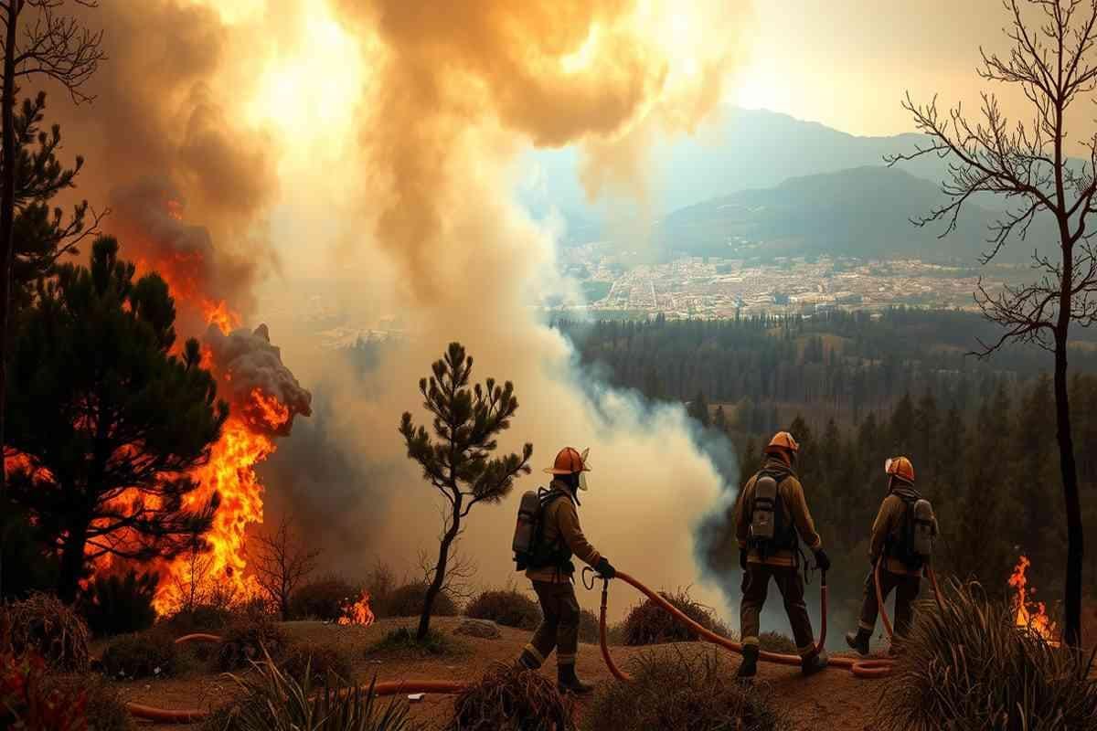 Incendi devastanti in Grecia: sei vigili del fuoco feriti nella battaglia contro le fiamme