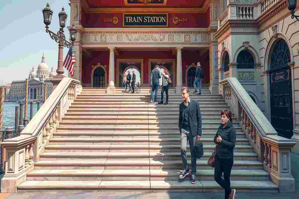 Riscoperta la bellezza della scalinata monumentale di Venezia Santa Lucia