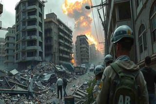 Kiev: si scava tra le macerie di un edificio residenziale colpito