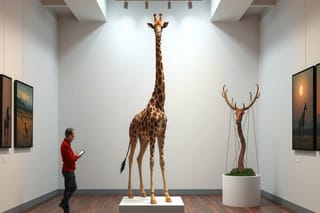 La giraffa di Rothschild fa il suo debutto alla Triennale di Milano