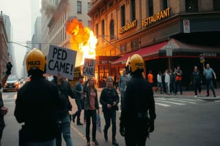 Scontri a Parigi: un ristorante in fiamme durante la protesta di Bloquons Tout