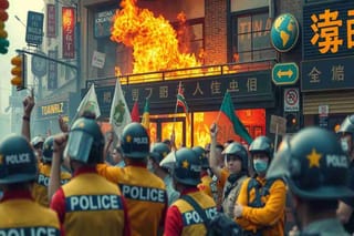 Scontri a Parigi: un ristorante in fiamme durante le proteste di Bloquons Tout