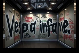 Un messaggio provocatorio: 'Vespa infame' compare in un ascensore della Rai di Via Teulada