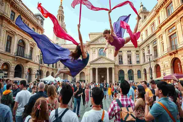 Ballerine e violinista incantano Napoli con uno spettacolo celestiale