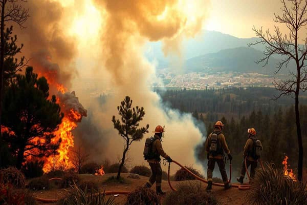Incendi devastanti in Grecia: sei vigili del fuoco feriti nella battaglia contro le fiamme