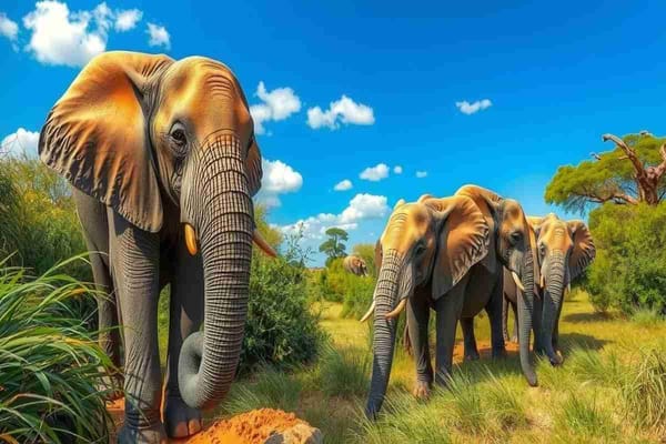 Elefante in savana: il turista che lo ha fatto bere birra è ricercato