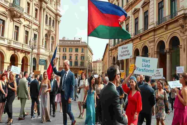Moda e pro Gaza: un incontro sorprendente in piazza Scala