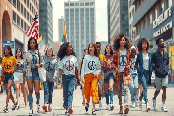 Yezael porta la moda in strada: un corteo per la pace a Milano